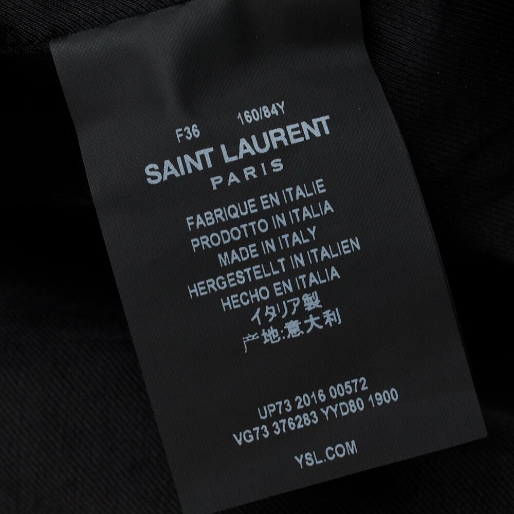 Saint Laurent Teddy Varsity Black White Jacket - Picture 12 of 14